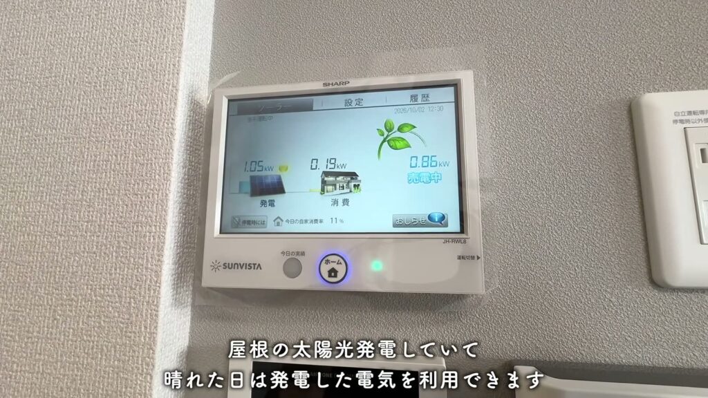 オリーブ東雲本町 ワンルームの太陽光発電モニター
