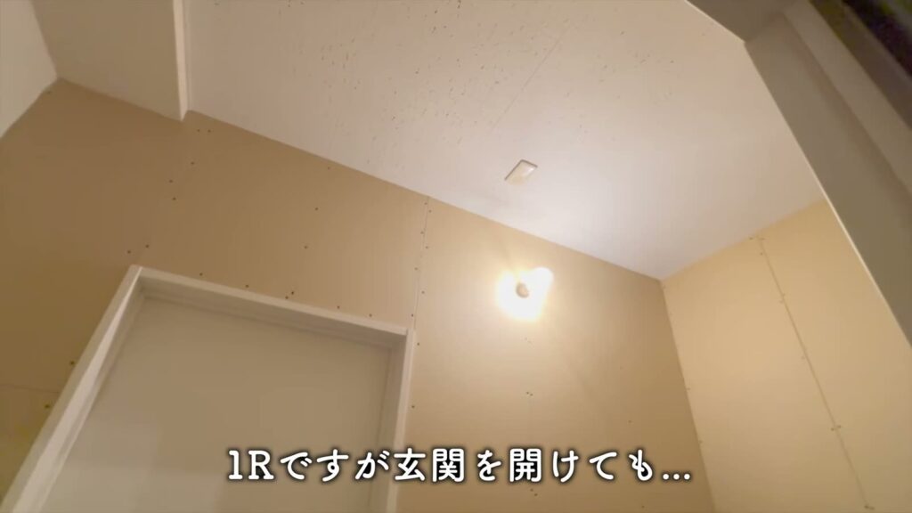 1Rの玄関の壁