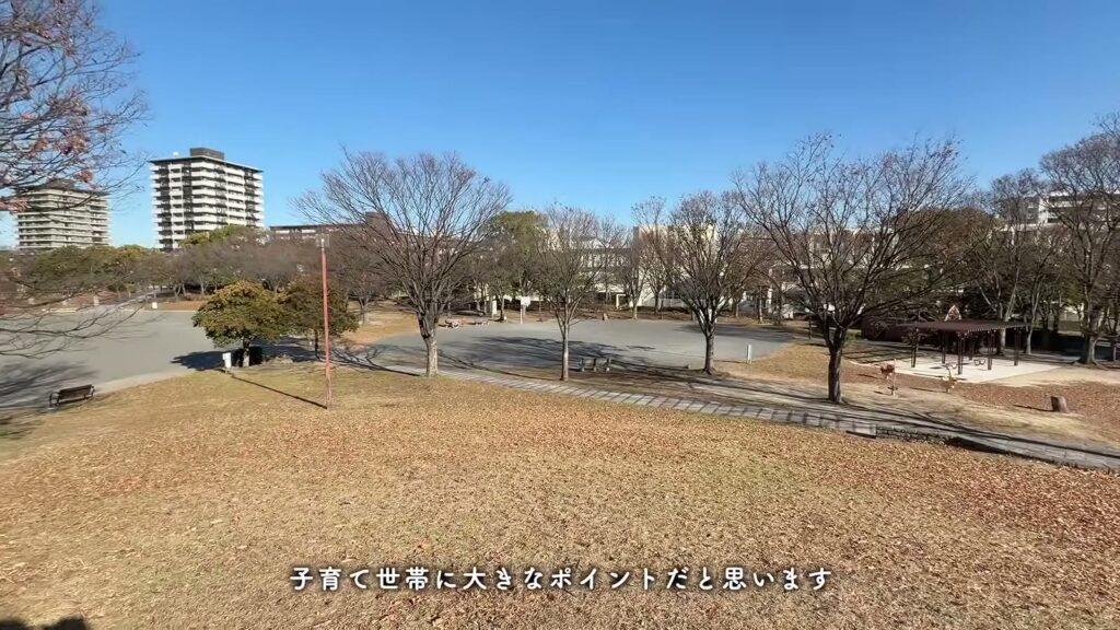 神宮東パークハイツ 3LDKの芝生の広場