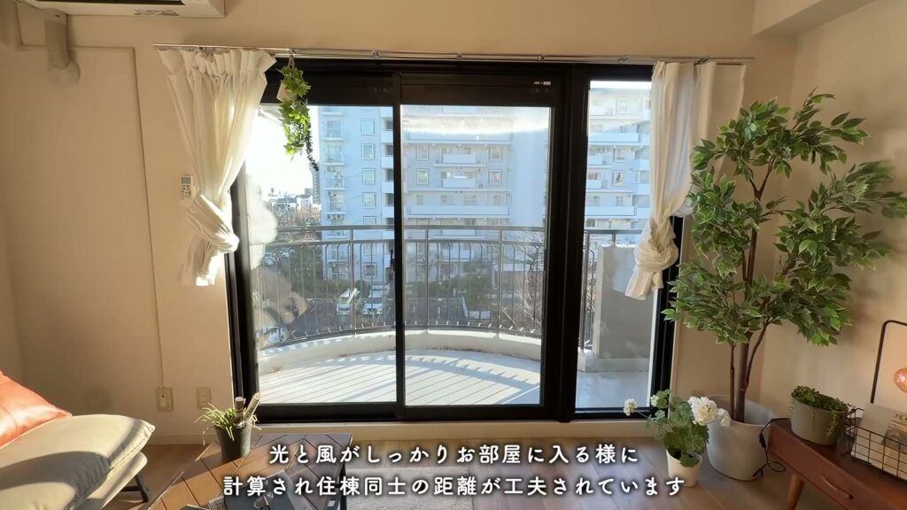 神宮東パークハイツ 3LDKの南の窓