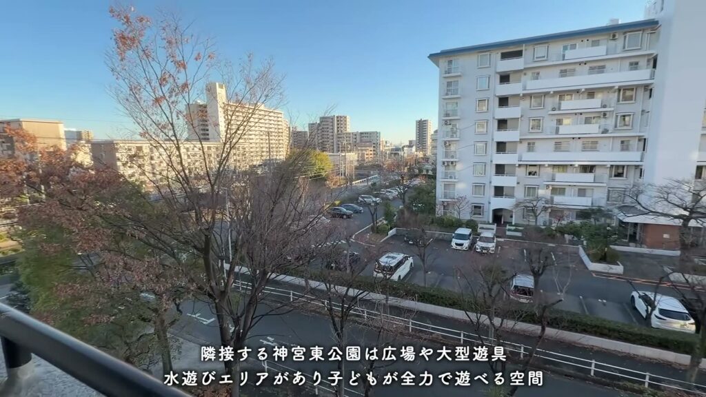 神宮東パークハイツ 3LDKのバルコニーからの眺め