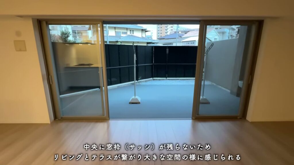 RJRプレシア別府駅前 4LDKのテラスとの一体感