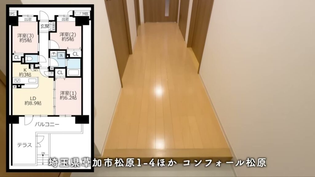 コンフォール松原 3LDKの間取り図