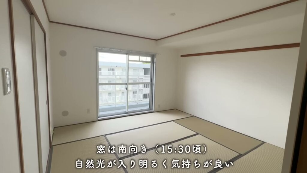 洛西竹の里 3LDKの南向きの窓