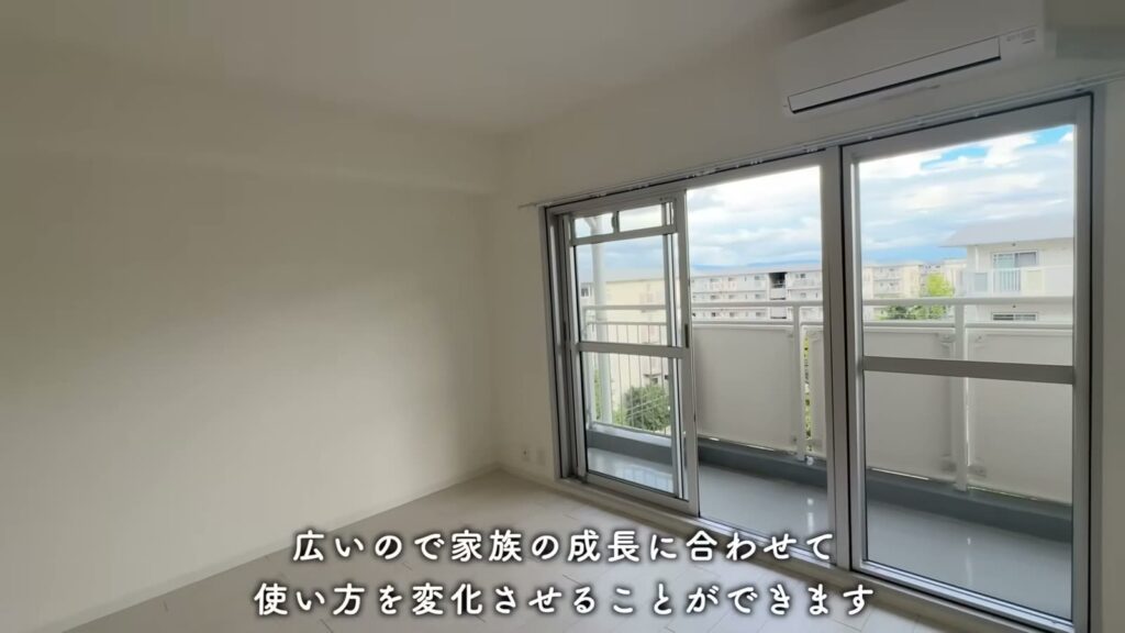 洛西竹の里 3LDKの窓とバルコニー