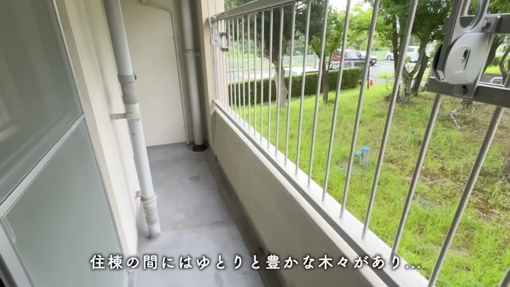 平城第2団地 2DKのバルコニー