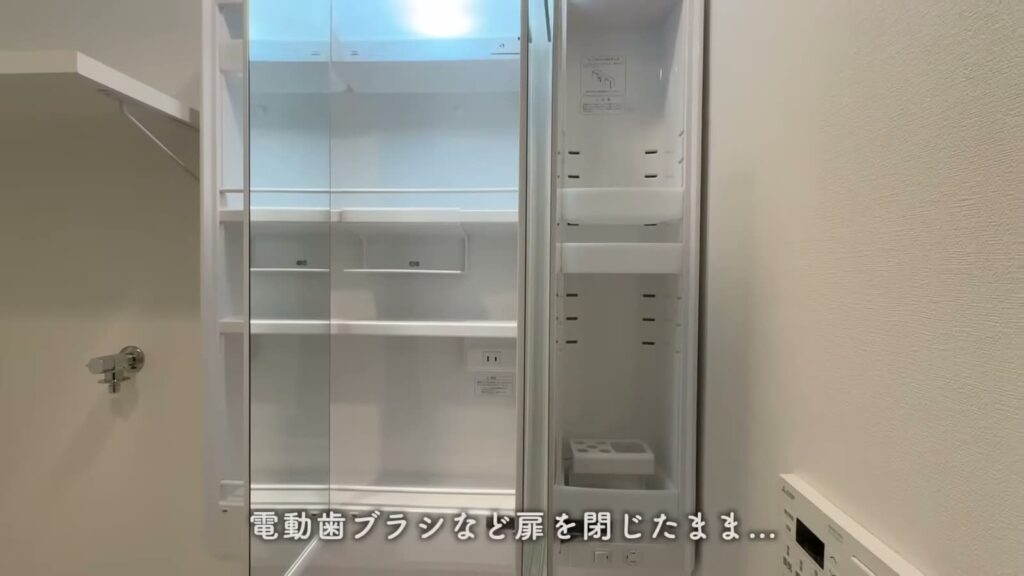 プレシア高砂 1LDKの鏡裏の収納
