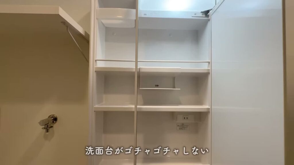プレシア高砂 1LDKの鏡裏の棚