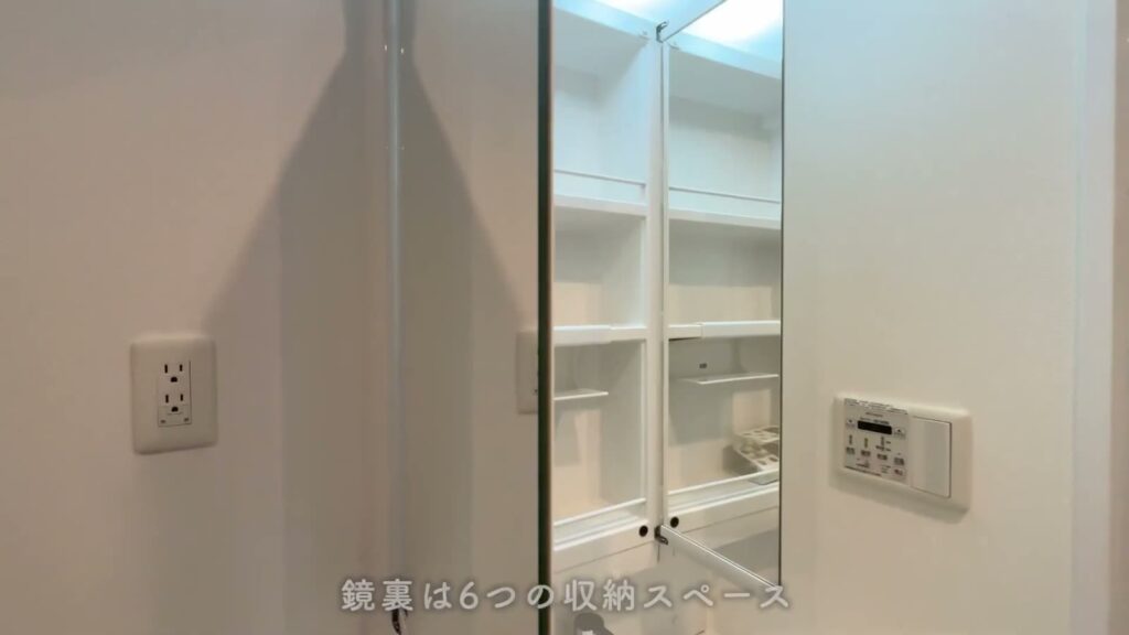 RJRプレシア博多駅前 1Kの鏡裏の収納