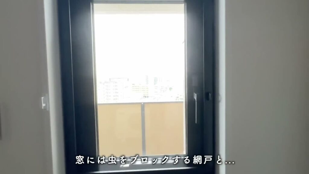 RJRクオーレ東比恵 1LDKの洋室の窓
