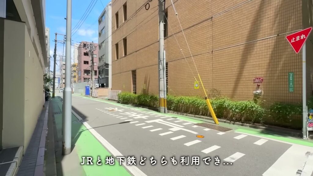 RJR博多駅東 ワンルームの駅からの道