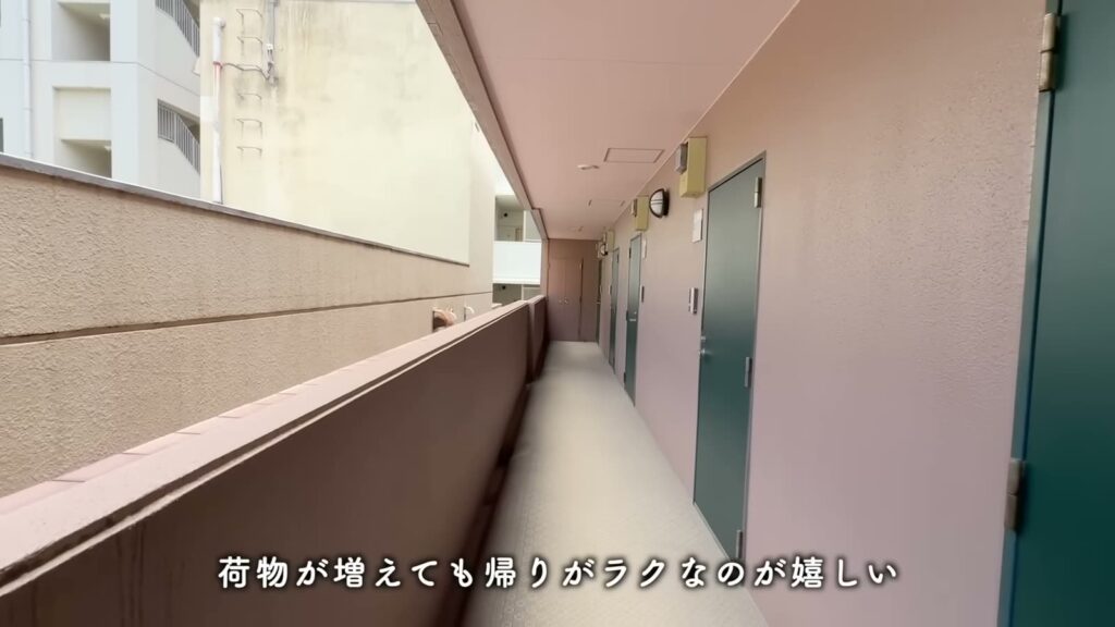 RJR博多駅東 ワンルームの共用廊下