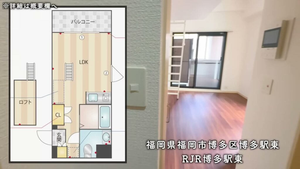 RJR博多駅東 ワンルームの間取り図