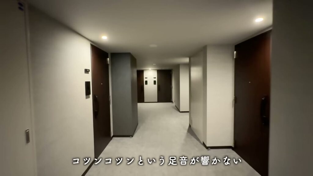 RJRプレシア大橋駅前 1LDKの内廊下の奥行き
