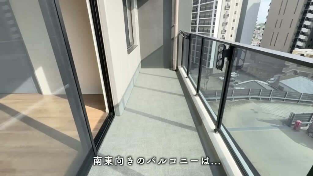 RJRプレシア熊本駅前 1LDKの南東向きのバルコニー