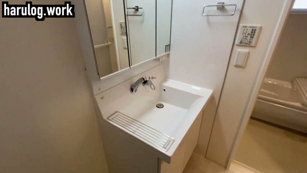 D-room唐原B棟 2LDKの洗面台