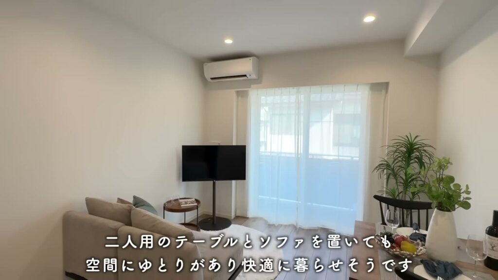 カスタリア旗の台 1LDKのLD全体