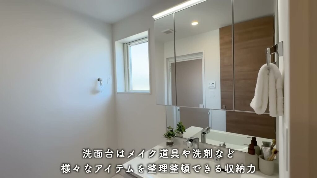 カスタリア旗の台 1LDKの洗面台と鏡