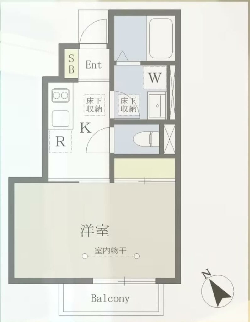 マイメロディ ハウス井の頭 1Kの間取り図