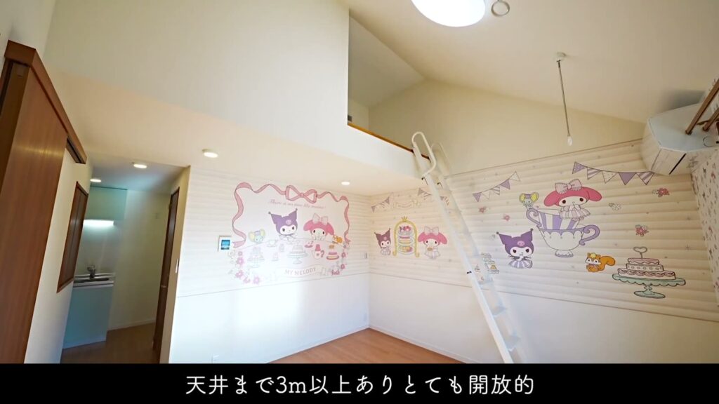 My Melody House Inokashira 1K＋ロフトの天井