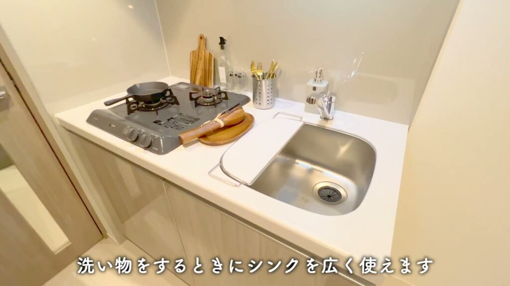 東京八広ザ・スプレッドレジデンス 1DKのシンクとコンロ