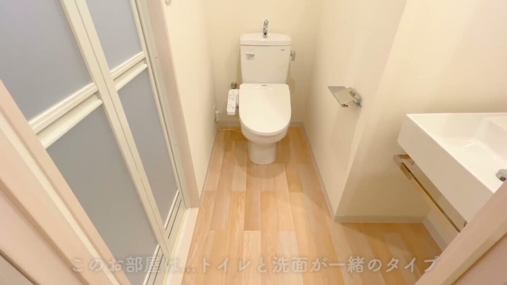 ハーモニーフラッツ赤羽 1Kのトイレと洗面