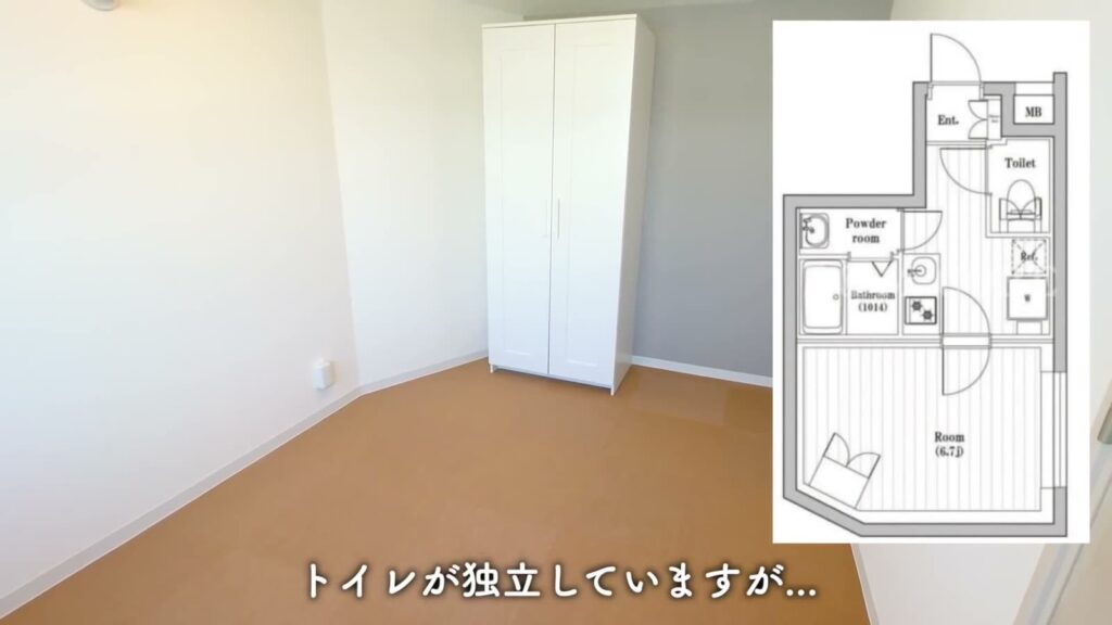 ハーモニーフラッツ赤羽 1Kの別室の居室