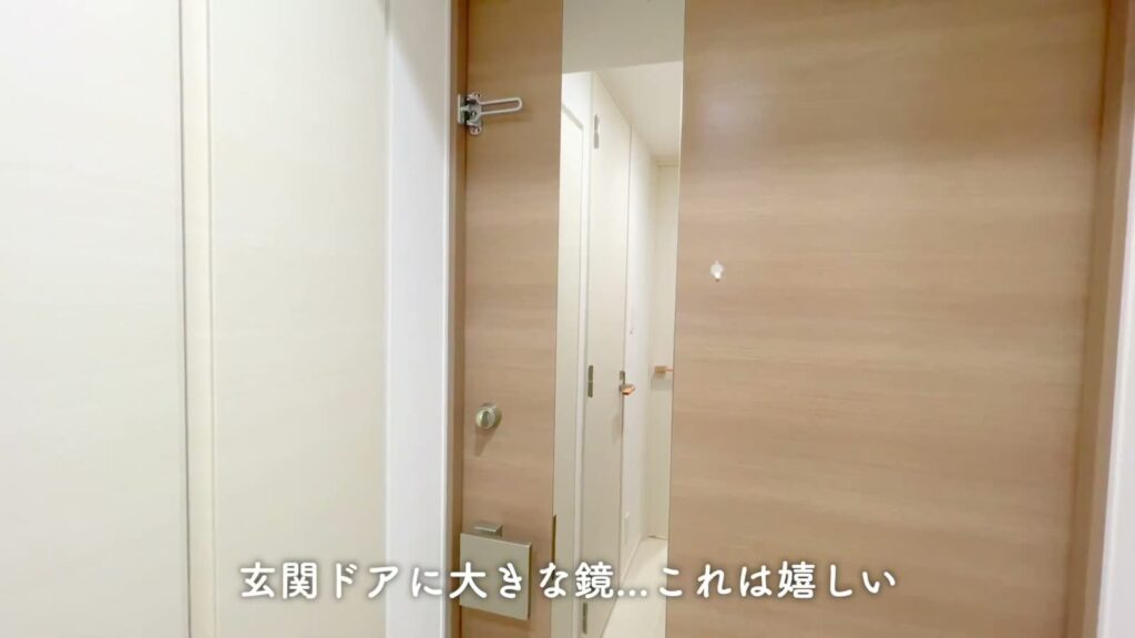 PREMIUM CUBE 上野毛 #mo 1DKの玄関ドアの鏡