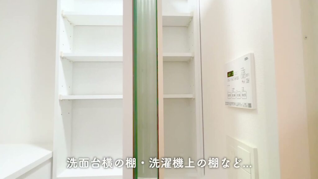PREMIUM CUBE 上野毛 #mo 1DKの洗面所の収納