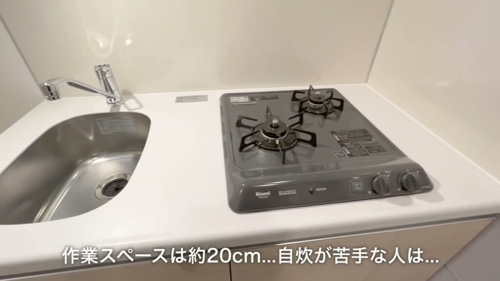 グランヴァンプレミアムイースト川口 1Kのシンクとコンロ