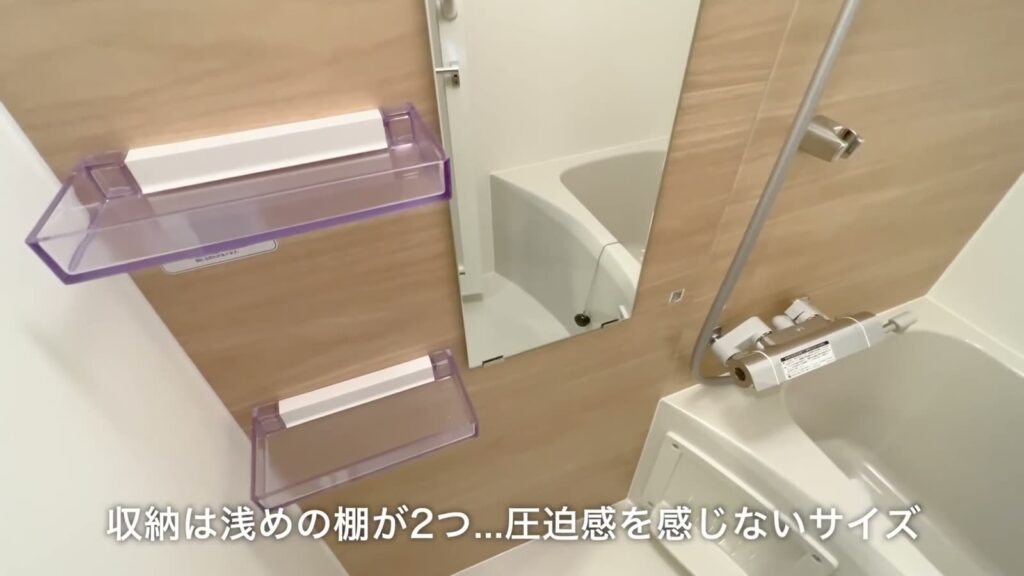 グランヴァンプレミアムイースト川口 1Kの浴室の棚