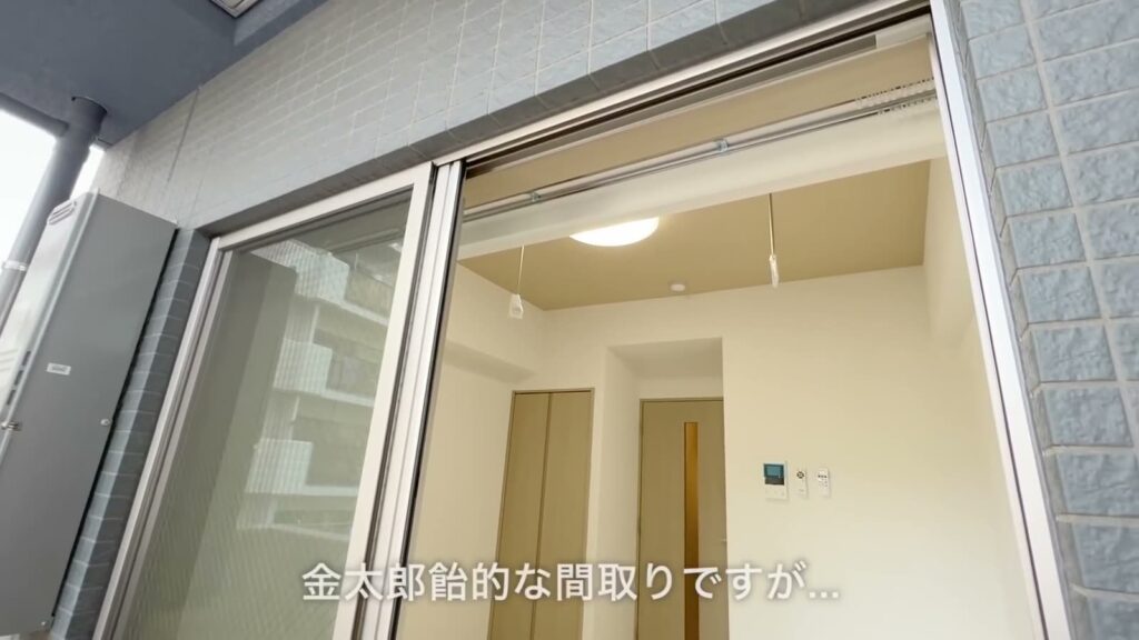 グランヴァンプレミアムイースト川口 1Kのバルコニー側から