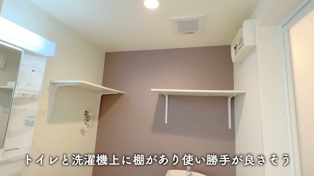 ハーモニーテラス栗原Ⅱ 1R＋ロフトのトイレ・洗濯機上の棚
