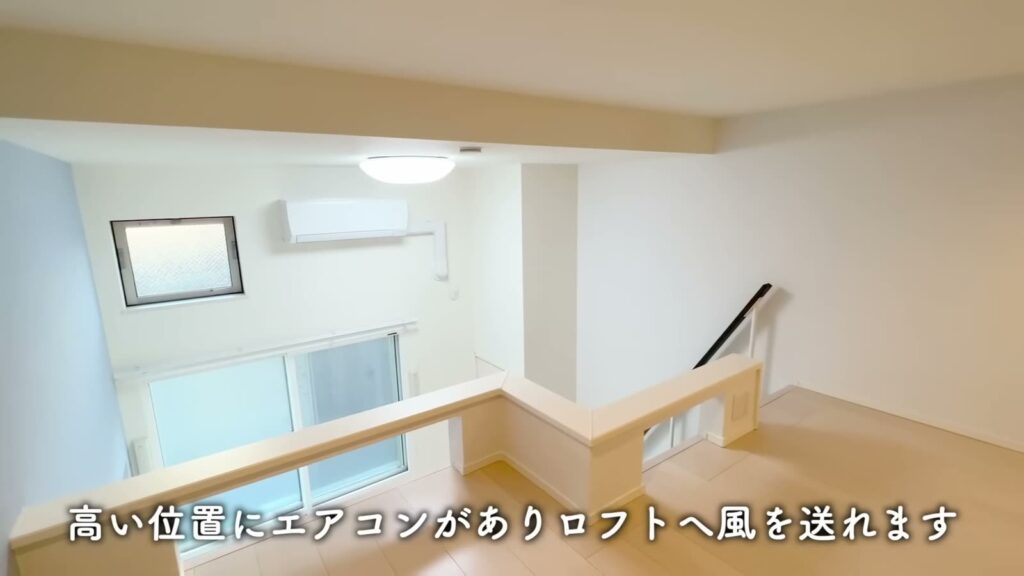 ハーモニーテラス栗原Ⅱ 1R＋ロフトのロフトとエアコン