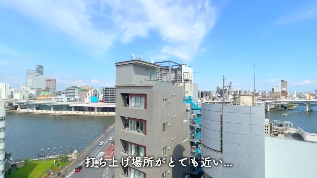 ブライズ東日本橋 1Kの隅田川方面の眺め