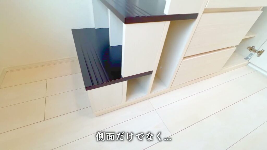 ハーモニーテラス江原町Ⅱ 1R+ロフトの側面の棚