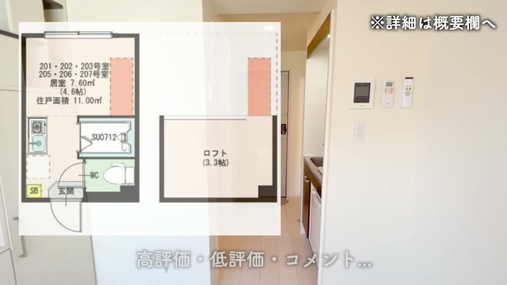 ハーモニーテラス江原町Ⅱ 1R+ロフトの間取り図