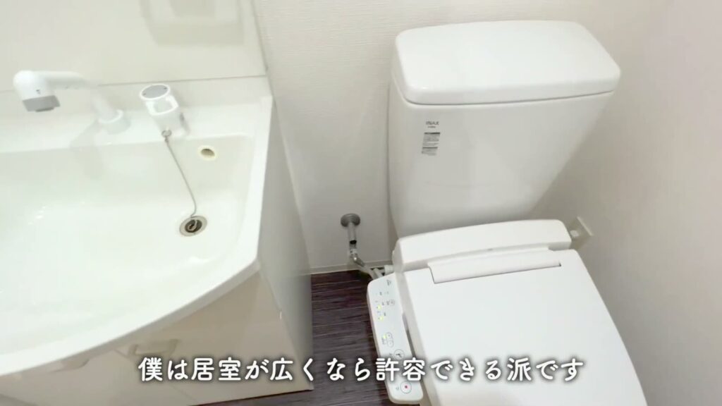 フュージョナル東墨田 1Kのトイレと洗面台