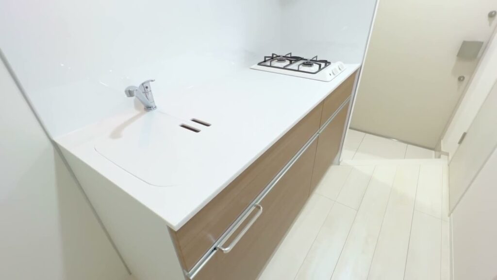渋谷区笹塚の1K 1Kのキッチン全体