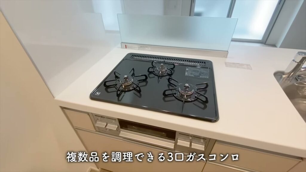 羽田の1LDK 1LDKの3口ガスコンロ