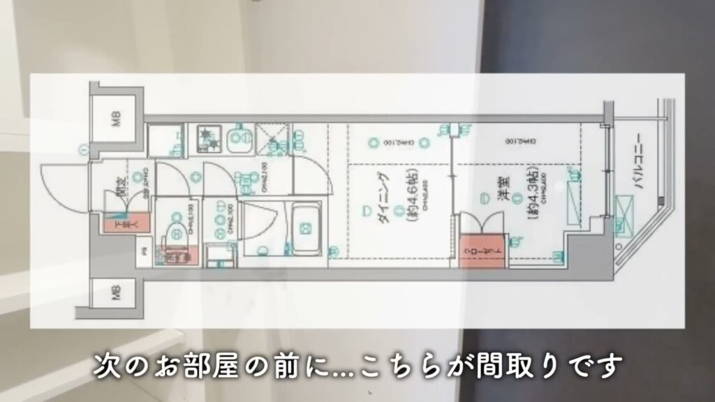羽田のマンション 2Kの間取り図