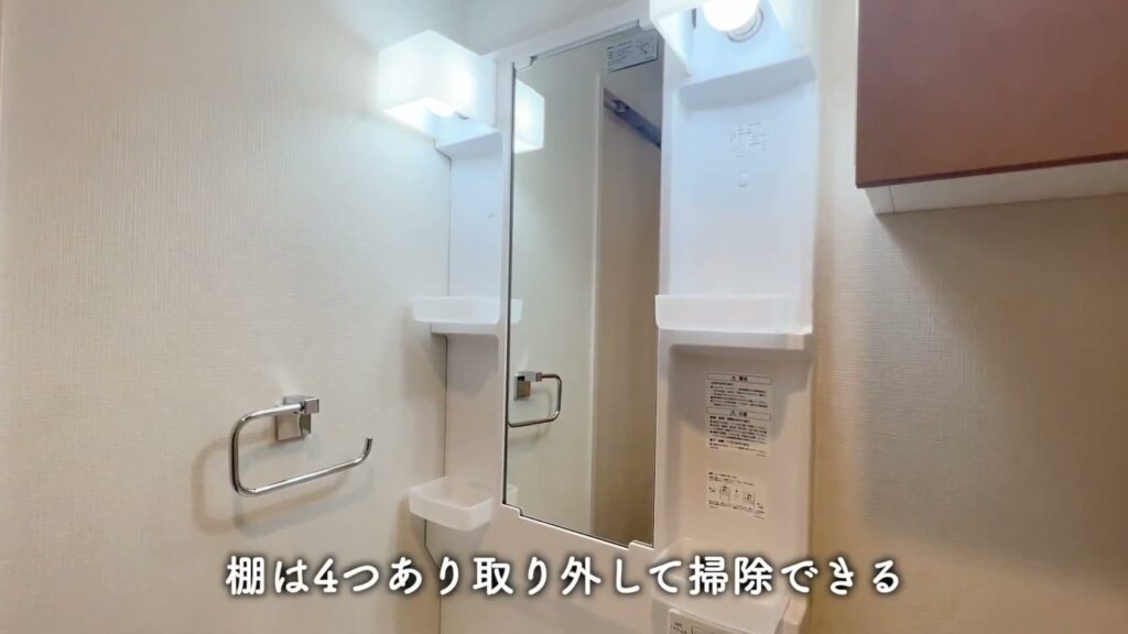 阪東橋の賃貸マンション 1Kの洗面台の棚