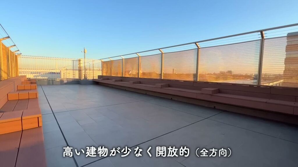 潮見の賃貸マンション 1DKの屋上テラス