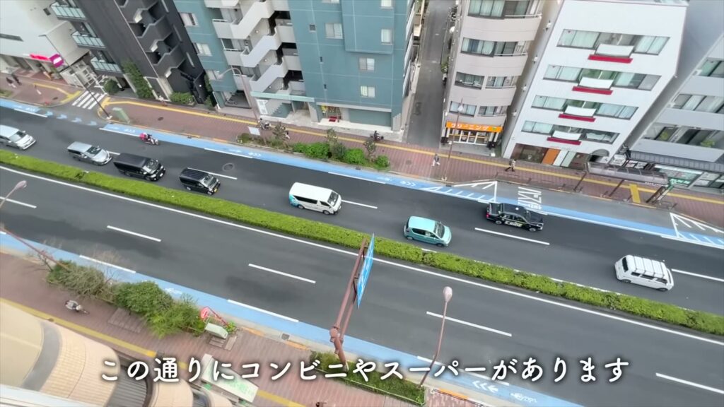 PREMIUM CUBE G 後楽園 2Kの建物前の通り