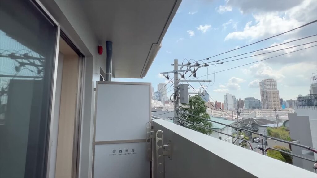 目黒区の1LDK 1LDKのバルコニー