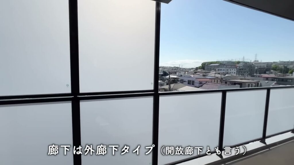 クレヴィスタ横浜大口 1Kの廊下からの眺め