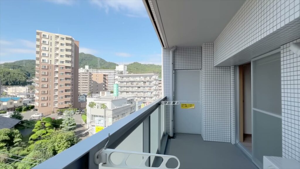 1LDKのベランダの景色