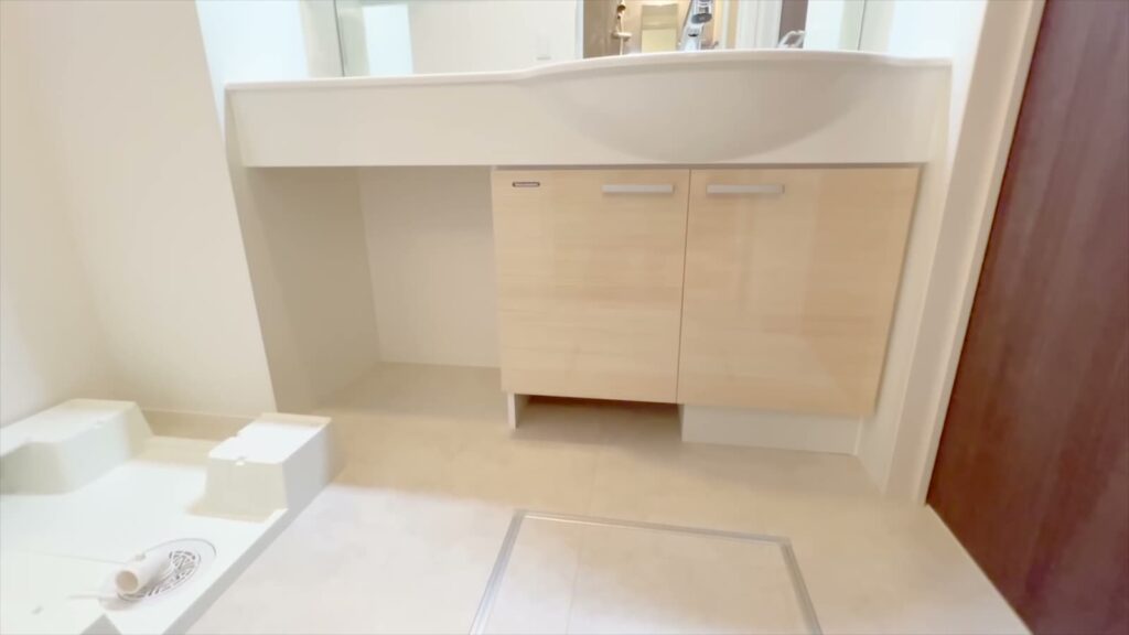 東広島市の賃貸アパート 1LDKの洗面台