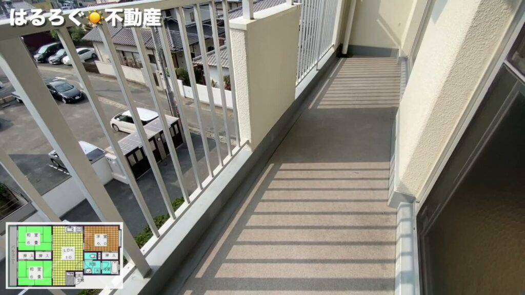 鴨原マンション 3LDKのバルコニー