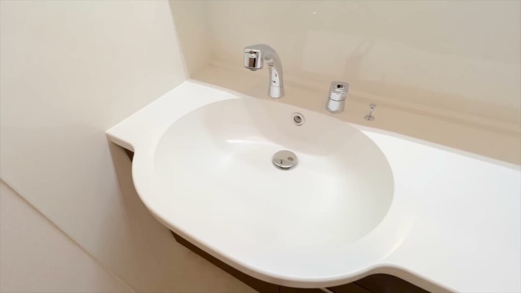 福山市の1LDK 1LDKの洗面台